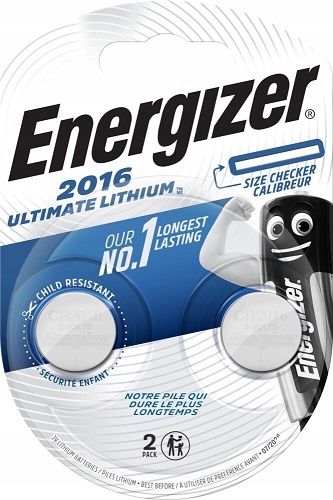 BATERIA LITOWA MINI ENERGIZER CR 2016 ULTIMATE x2