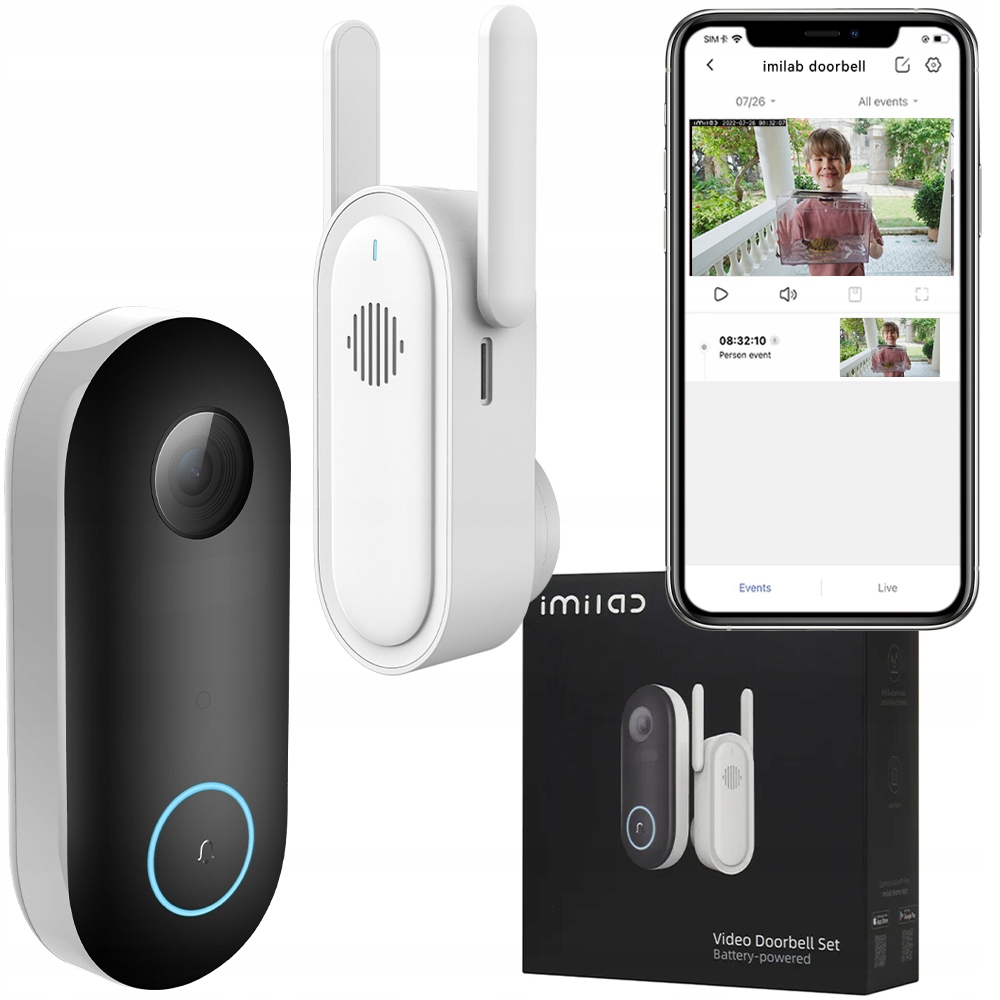 Videozvonček na dvere Imilab Video Doorbell 2.5k