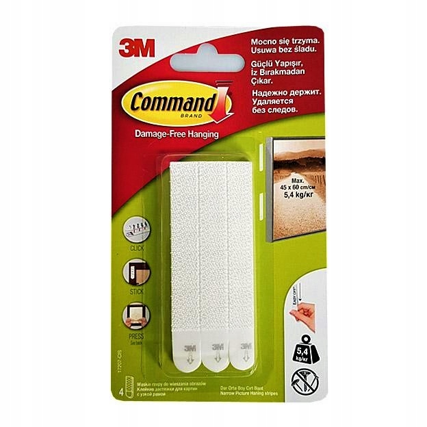 

Rzep samoprzylepne Command 4 szt 3M plastry