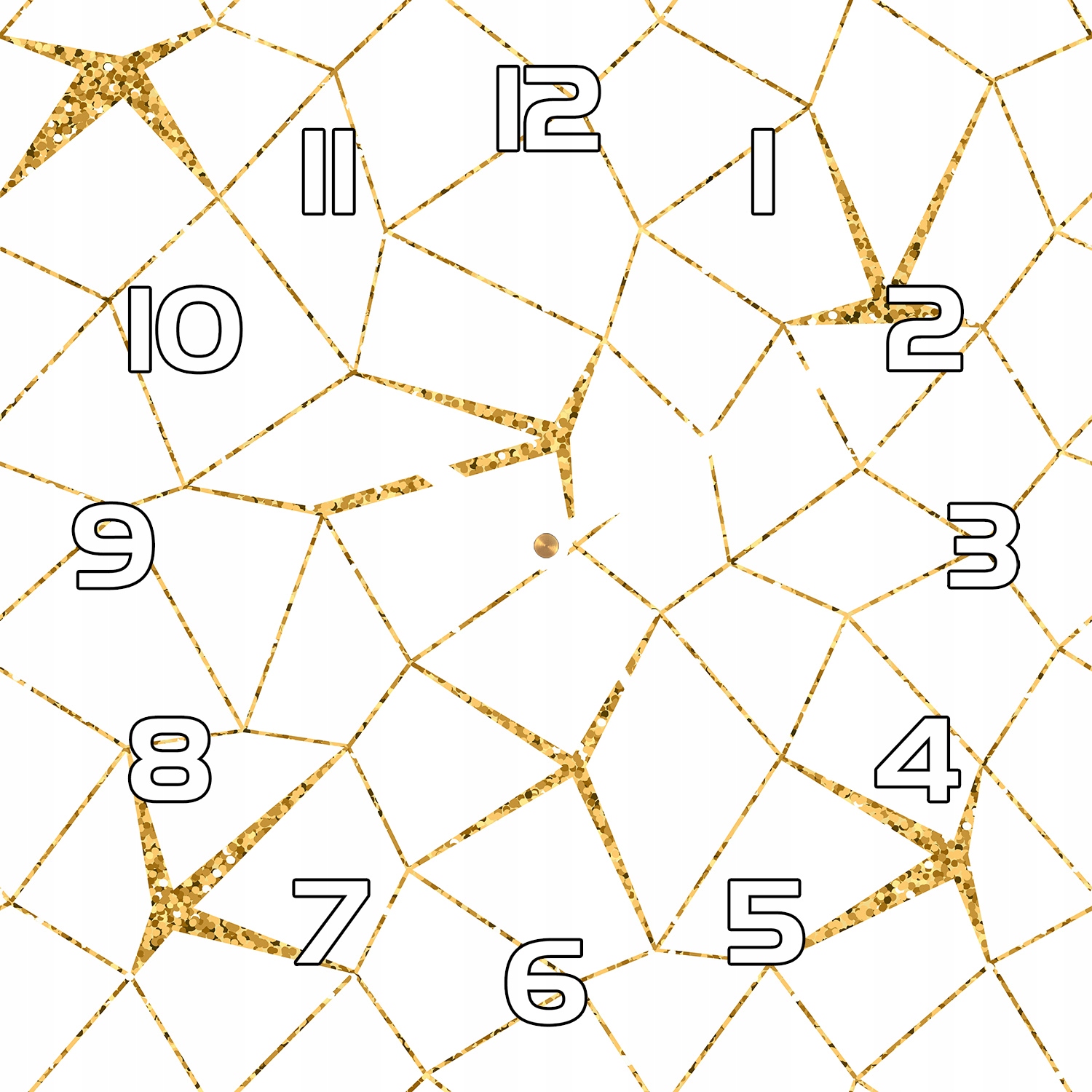 

Ładny zegar szklany na ścianę Złota mozaika 30x30