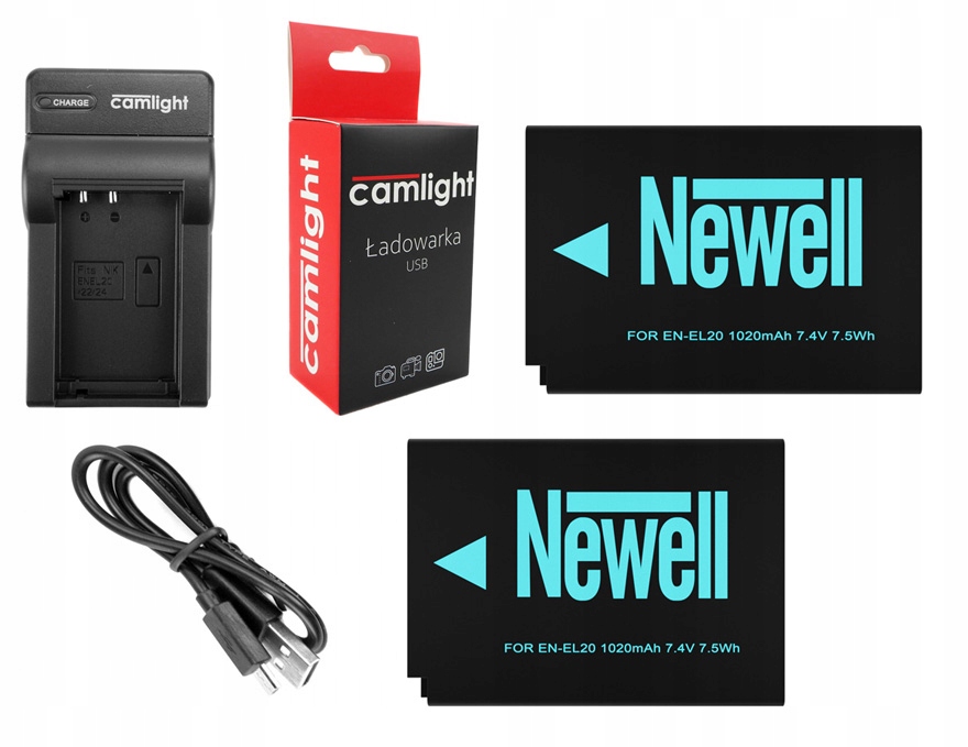 

Ładowarka Usb + 2X Bateria Do Nikon Coolpix P950