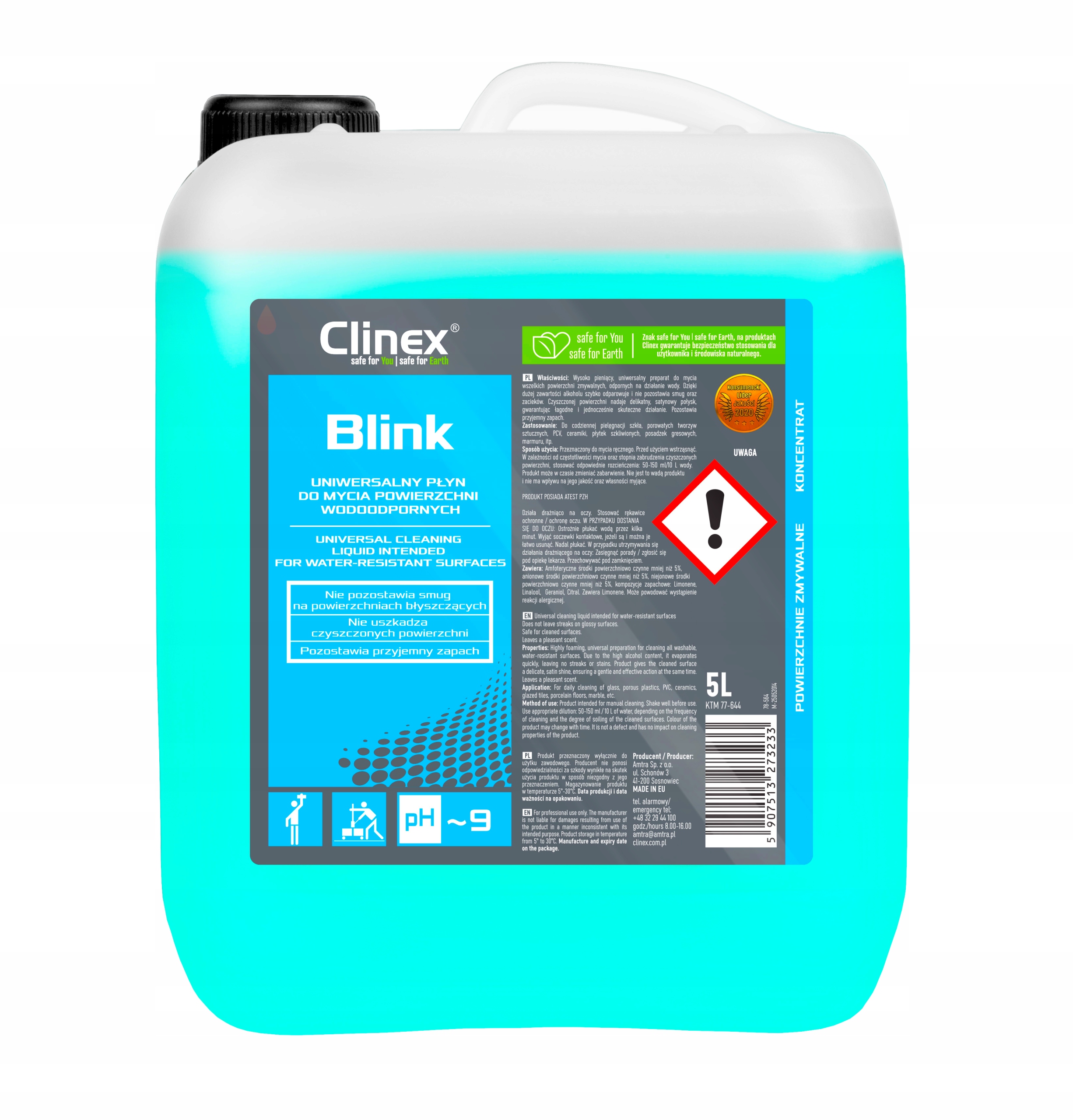 

Clinex Blink 5L Płyn do mycia podłóg Marmur Gres