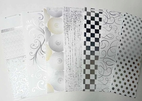 Torebka na butelkę urodzinowa BIAŁY+SREBRNY WZÓR KB/AV 1szt.