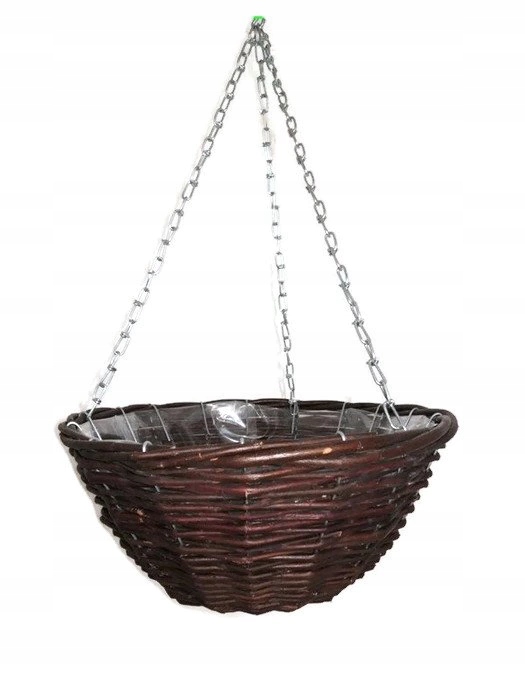 Osłonka DONICA wiklinowa wisząca na kwiaty XL