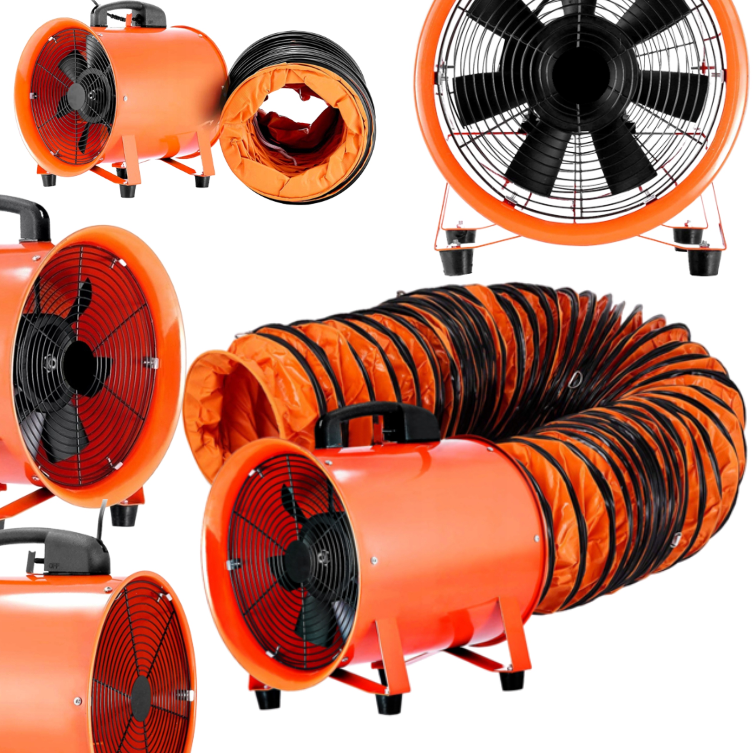 ПРОМИСЛОВА ПОВІТРОДУВКА 520В + КАНАЛИ ПВК 5М 300ММ