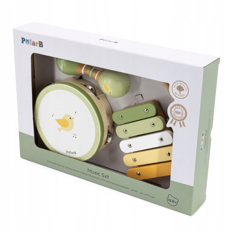ZESTAW ZIELONY INSTRUMENTÓW MUZYCZNYCH Wiek dziecka 12 m +
