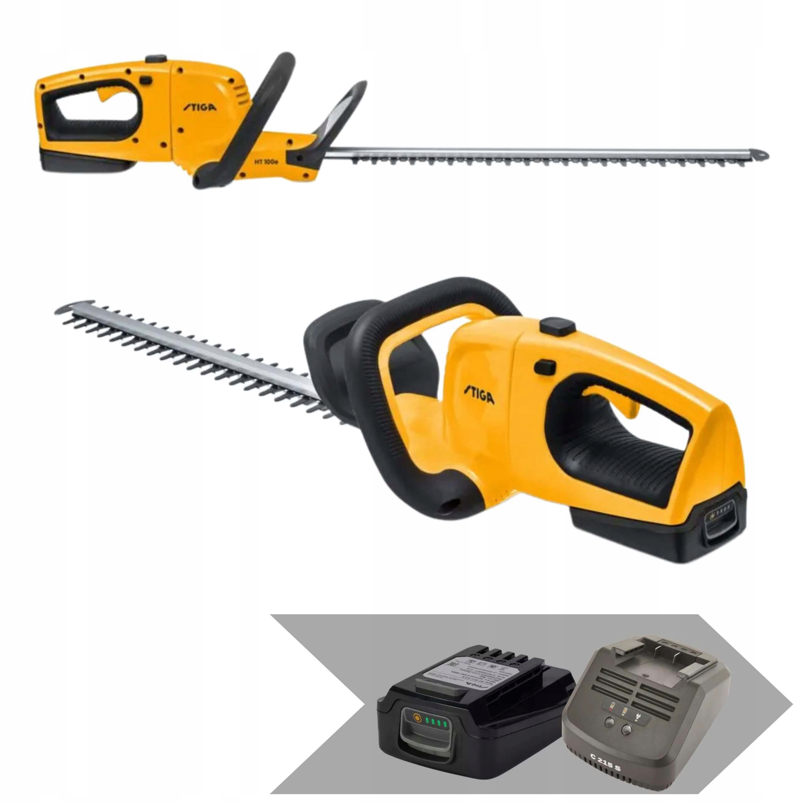 Ht 100e sekator ogrodowy Stiga do gałęzi akumulatorowy zestaw