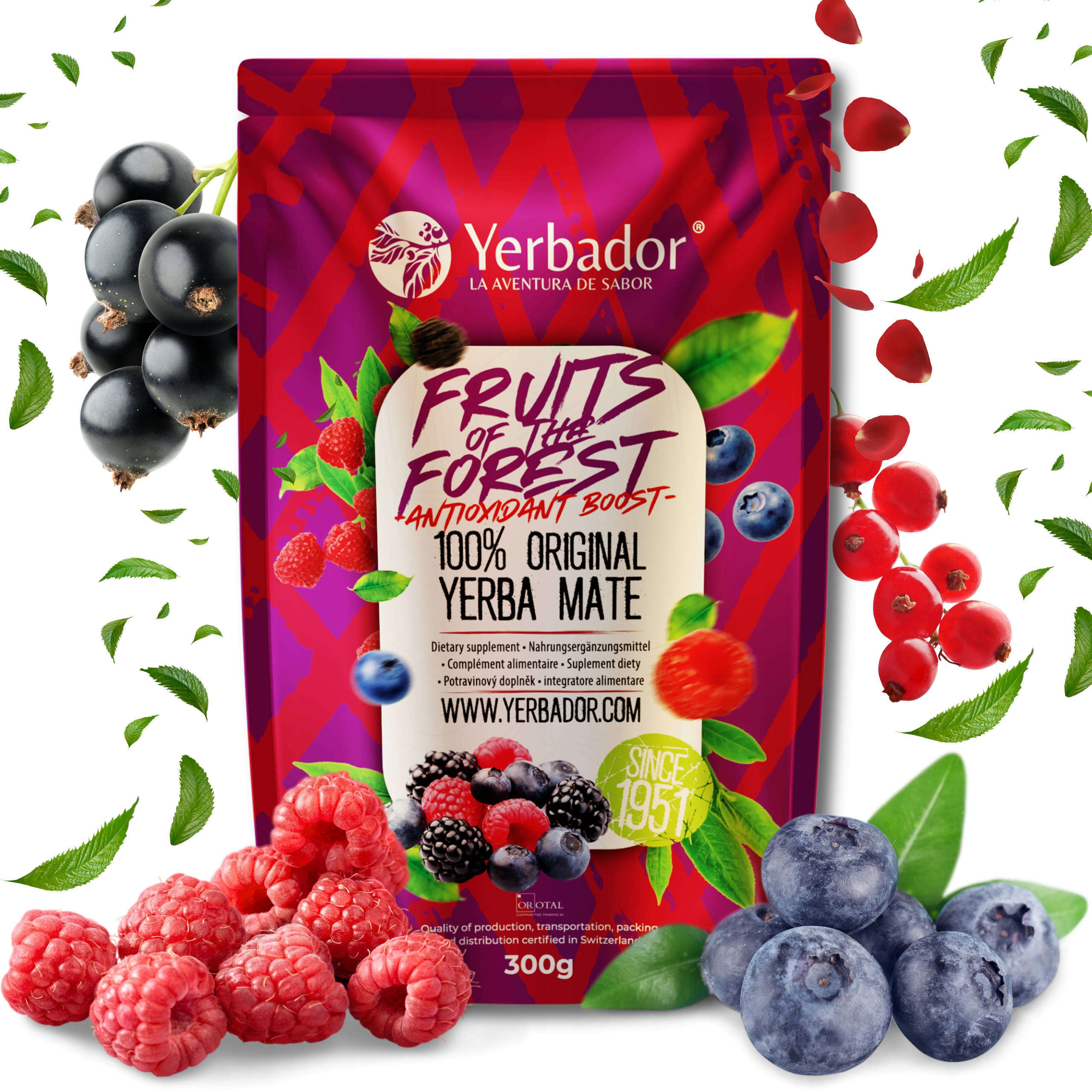 Levně Yerbador Yerba Mate Lesní plody Přírodní energie Síla přírody 300 g