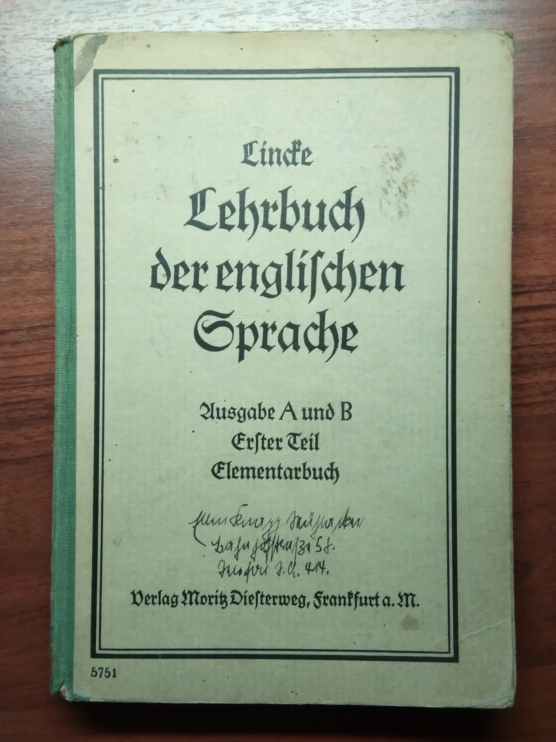 Lehrbuch der englischen Sprache - Linde 1933 r.