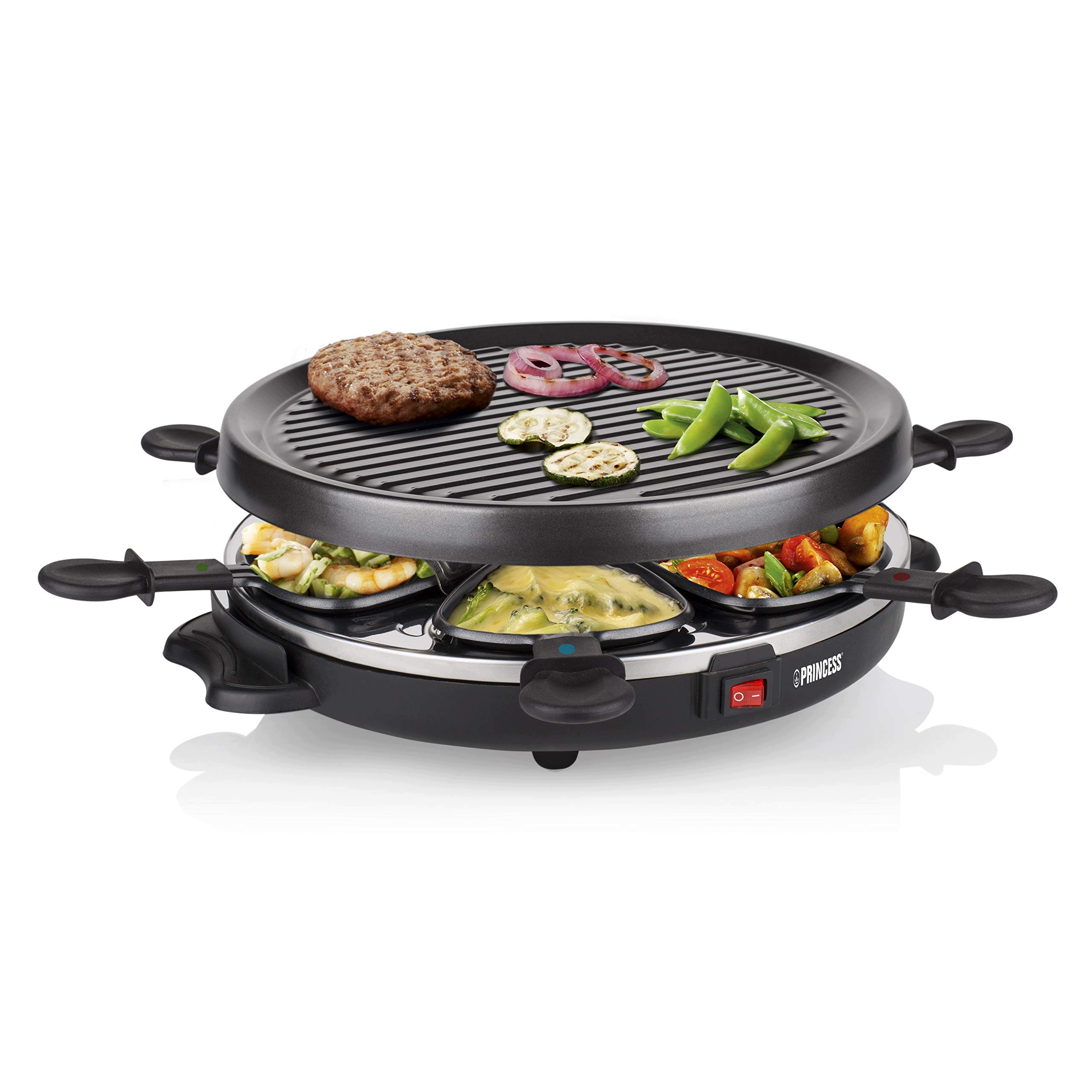 Raclette Gril 800 V 6 Osob, Kamenná Deska 30 CM, 6 Pánví