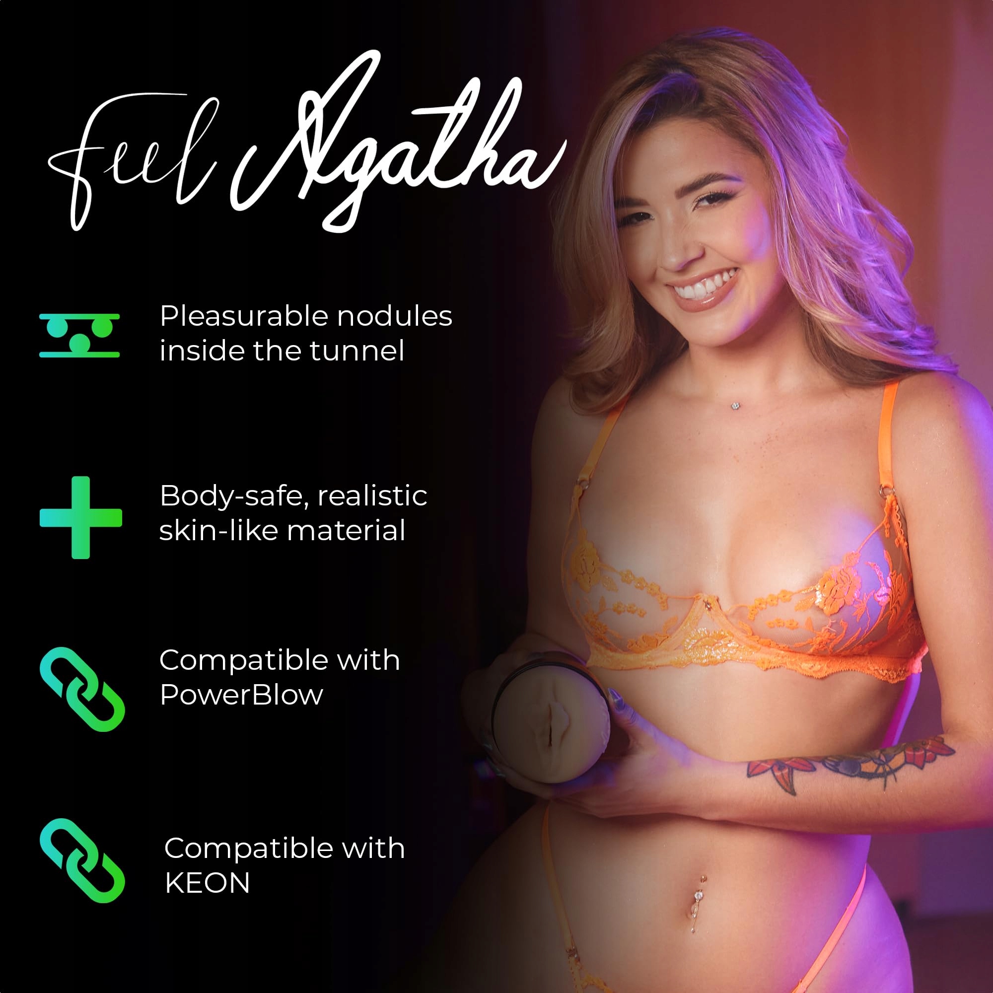 KIIROO Realistyczny Masturbator FeelStar Agatha Vega Dla Mężczyzn — miniatura 2