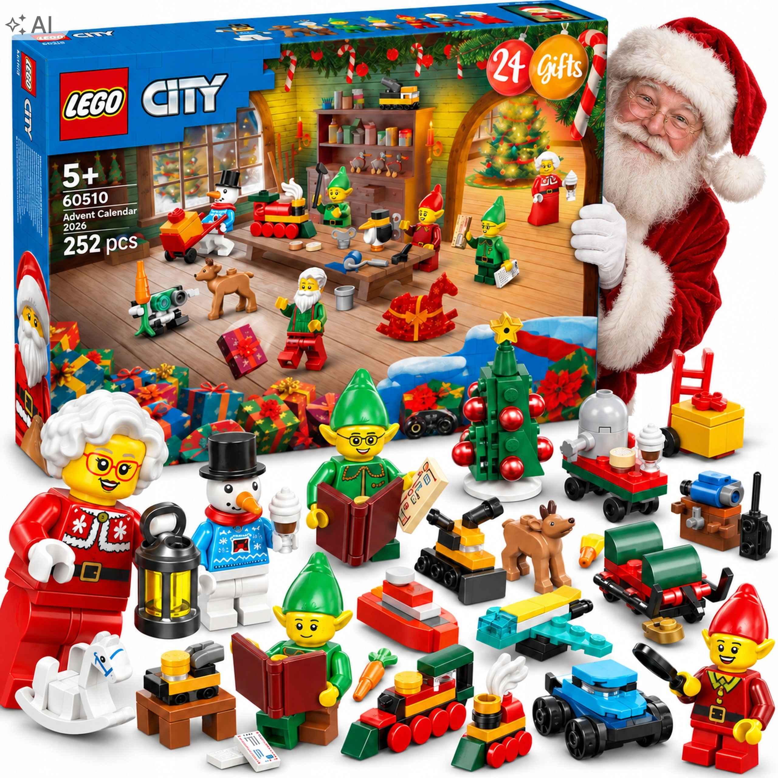 Adventní kalendář Lego City 2026 Stavebnice Dárek na Mikuláše pro děti
