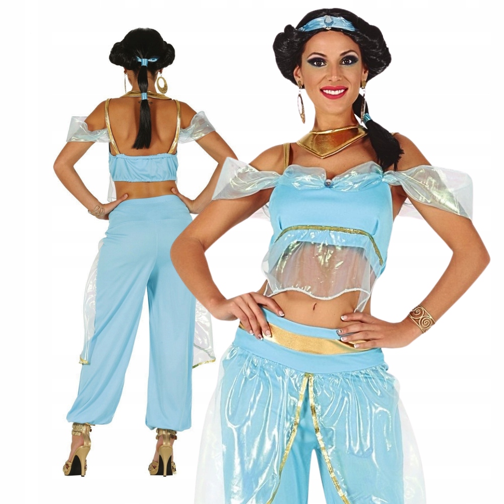 Kostým pro dospělé Princezna Jasmine Džasmína Top a Kalhoty vel L