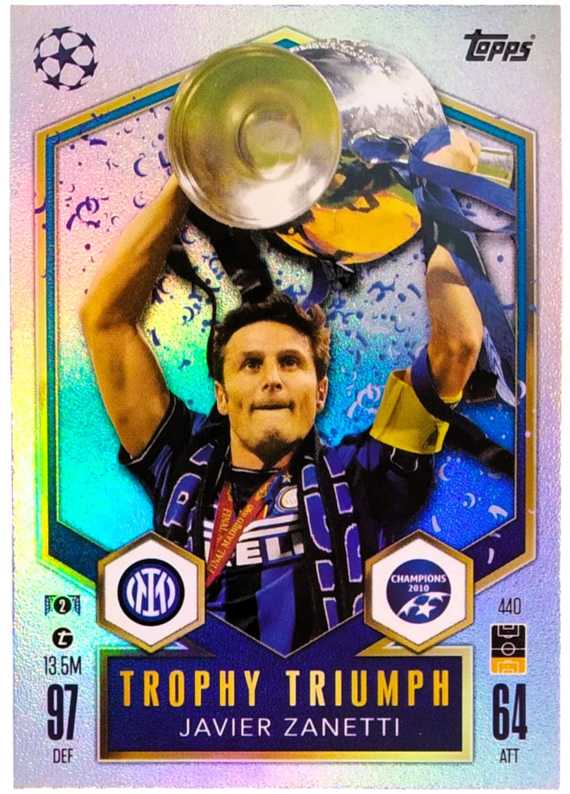 TOPPS MATCH ATTAX 2024-2025 TROPHY TRIUMPH 440 JAVIER ZANETTI