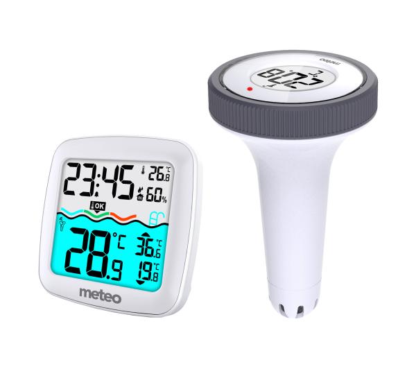 Termometr basenowy Meteo TB 2 bezprzewodowy Pomiar temperatury Alarm Zegar