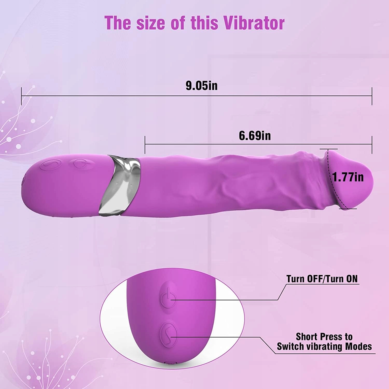 FIDECH Realistyczny Wibrator Dildo Silikonowy Z 7 Trybami Dla Kobiet i Par — miniatura 5