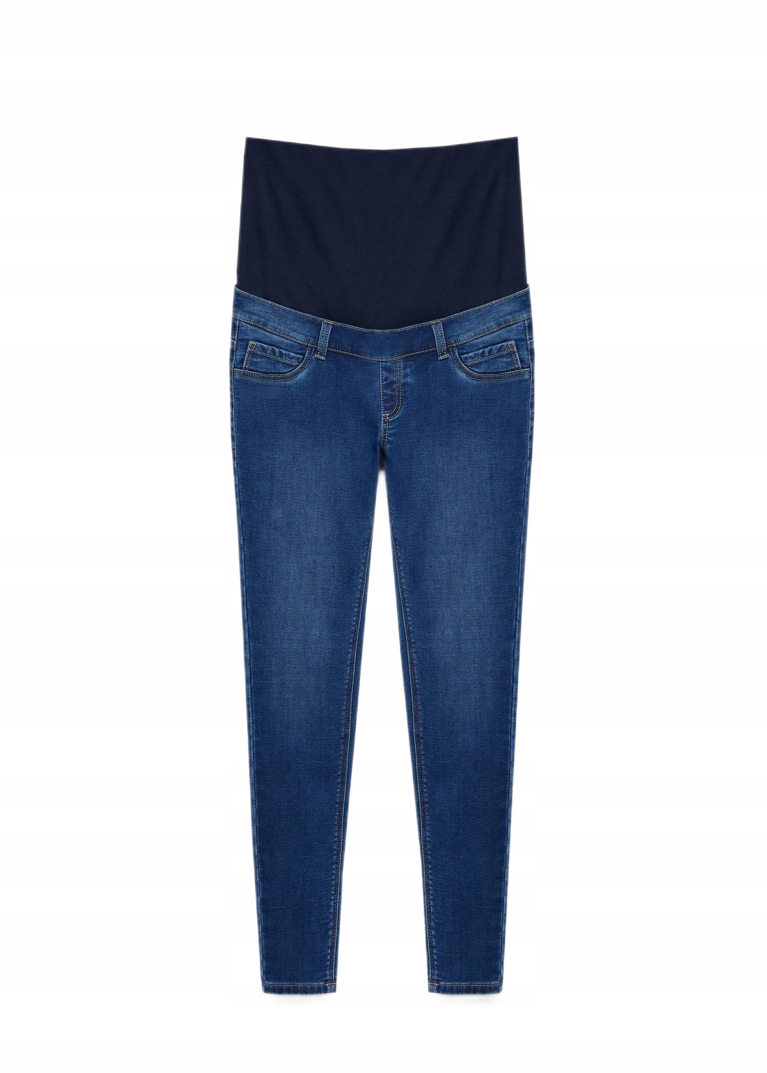 MANGO spodnie ciążowe skinny jeans granatowe rurki r. S 36