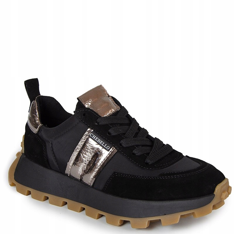 CheBello 4494 Černé Kožené Tenisky 38