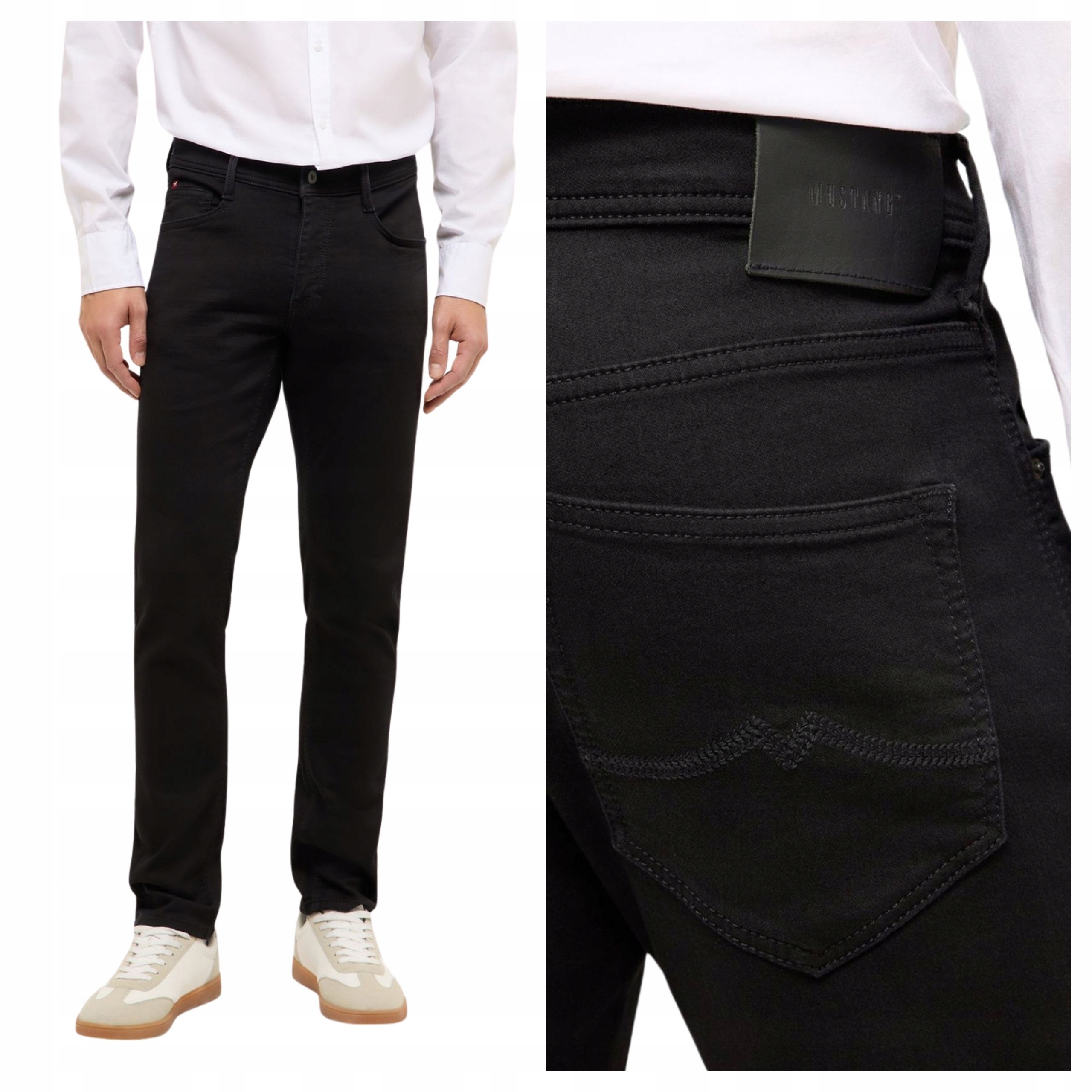 Pánské kalhoty Mustang Style Oregon Slim Džínové černé W32 L34
