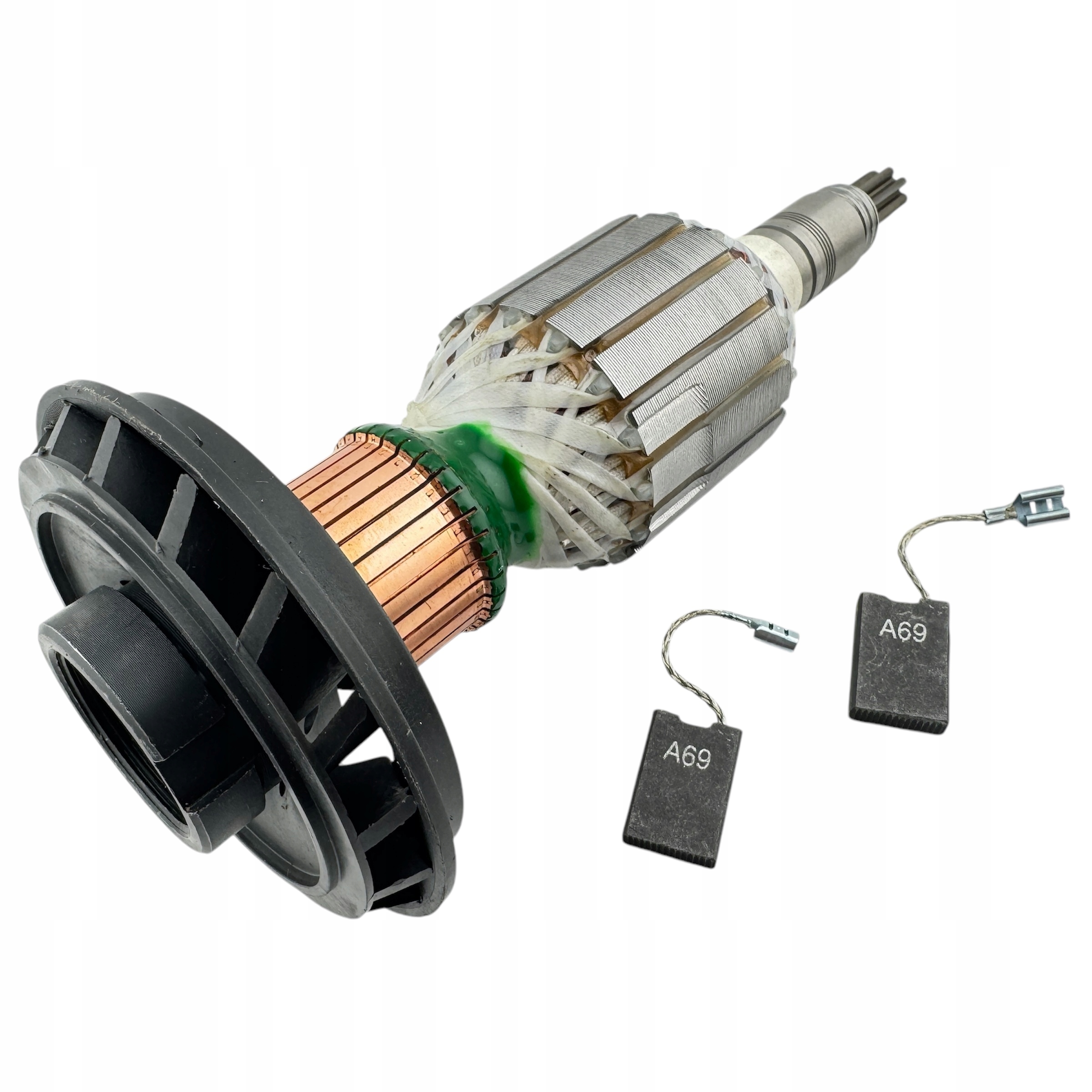 Rotor Bosch GBH10DC GSH10C 1617220073 ložisko kartáče ložiskové pouzdro