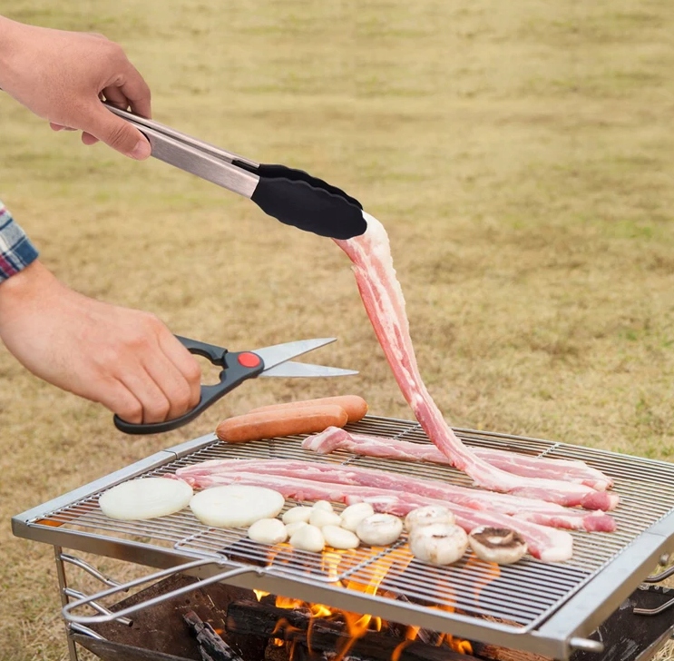 KUCHENNE SZCZYPCE DO GRILLA MIĘSA SAŁATY ŁAPKI SILIKONOWE SZCZYPCE 34 CM EAN (GTIN) 5905692371078