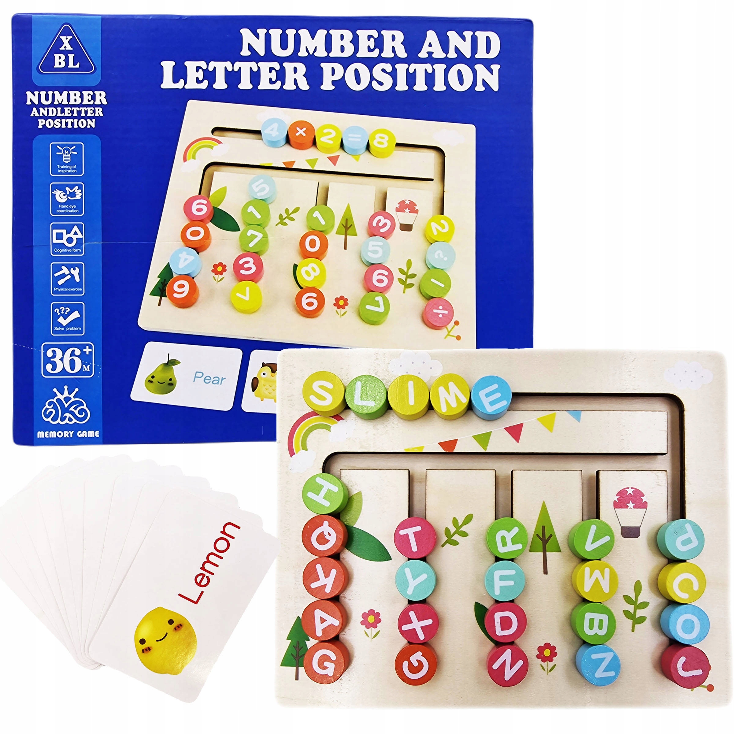 

Drewniane Puzzle Układanka Gra Memory Montessori