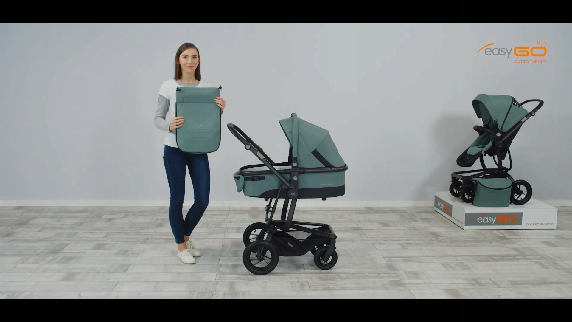 EasyGo Soul wózek spacerowy POMPOWANE KOŁA LEKKI + Wysokość produktu po złożeniu 37 cm