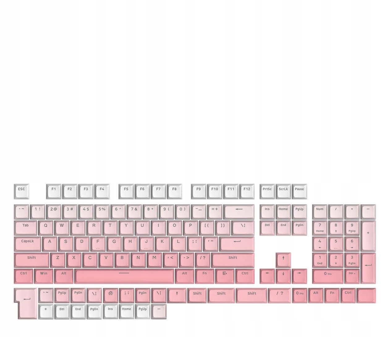 Nakładki do klawiatury Redragon A139 Ombre Pink