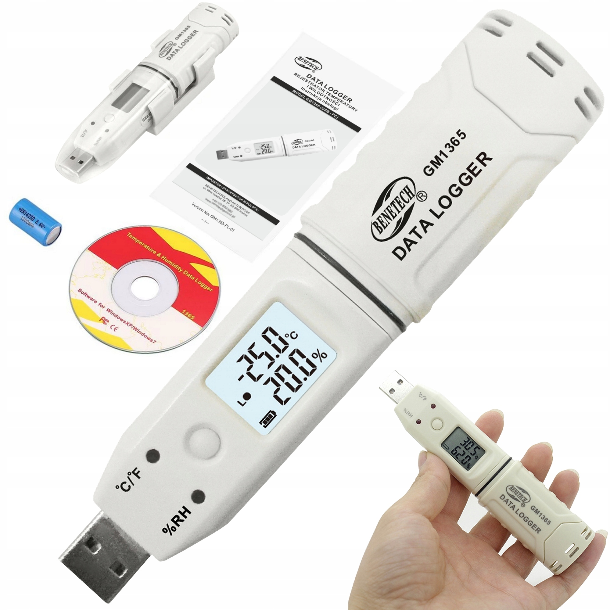 

Rejestrator Temperatury Wilgotności Usb Higrometr
