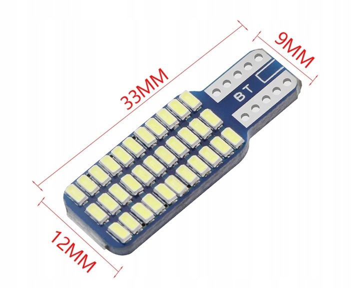 ŻARÓWKA LED W5W T10 33x SMD 3014 CANBUS Producent części Inny