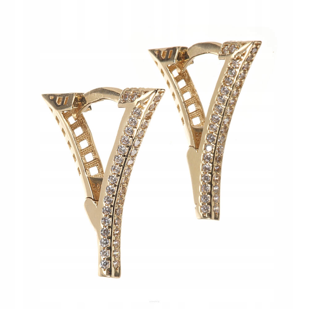 Výjimečné náušnice ze zlata zdobené zirkony