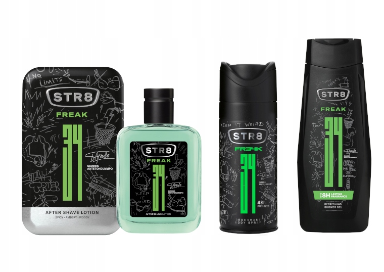 STR8 FREAK ZESTAW 3cz ASL 100ml+ SPRAY 150ml+ ŻEL 400ml