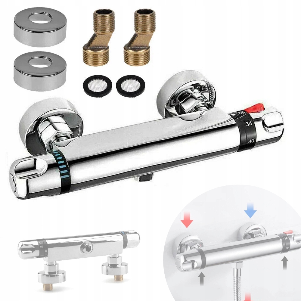 Stěnová termostatická Sprchová Baterie do koupelny kabiny Nová