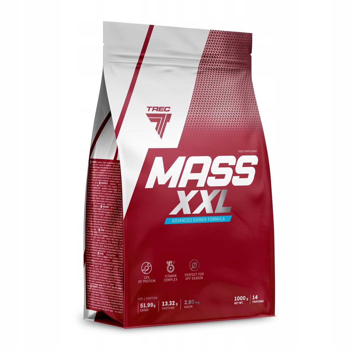 TREC Mass XXL Gainer 1000g Białko Węglowodany Koncentrat Białka Serwatki — 7