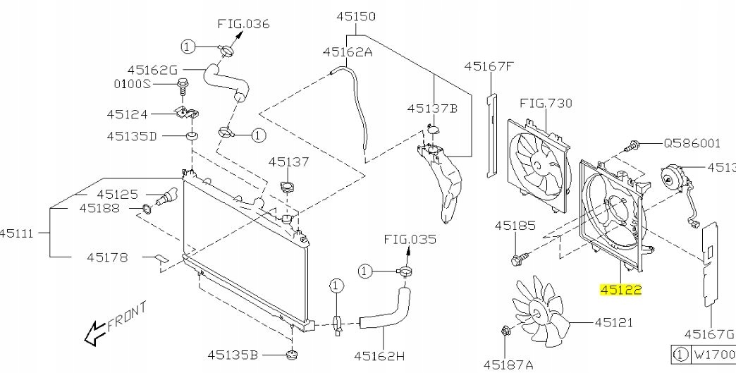 OBUDOWA WENTYLATORA WODY SUBARU FORESTER V 2018