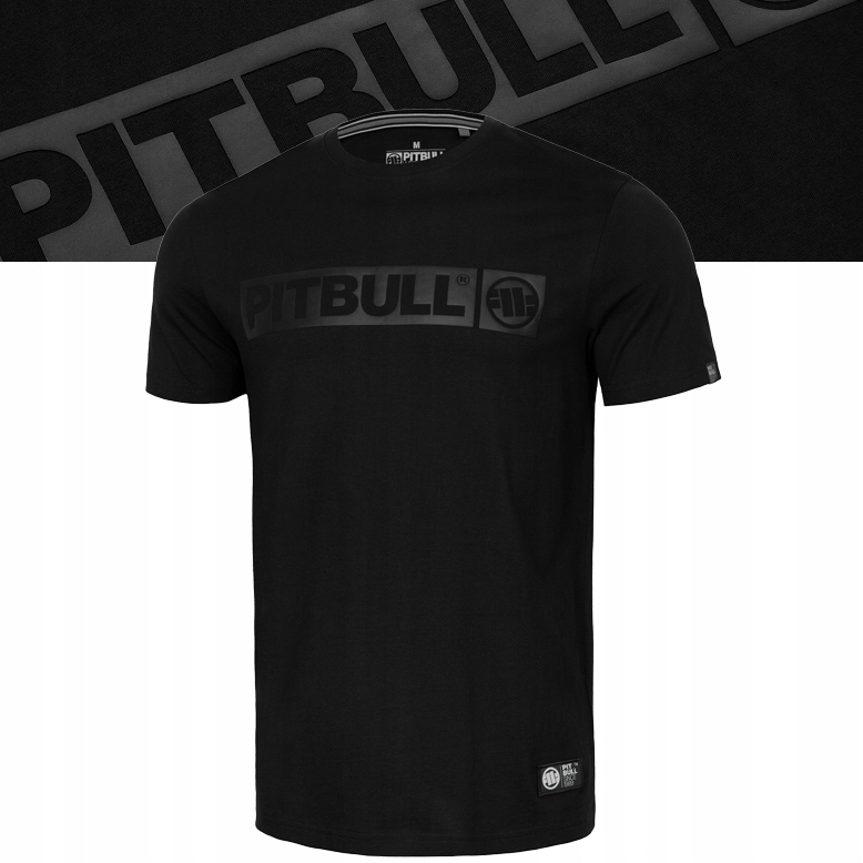 Męska Koszulka Pitbull Bawełniany T-shirt nadruk All Black Hilltop