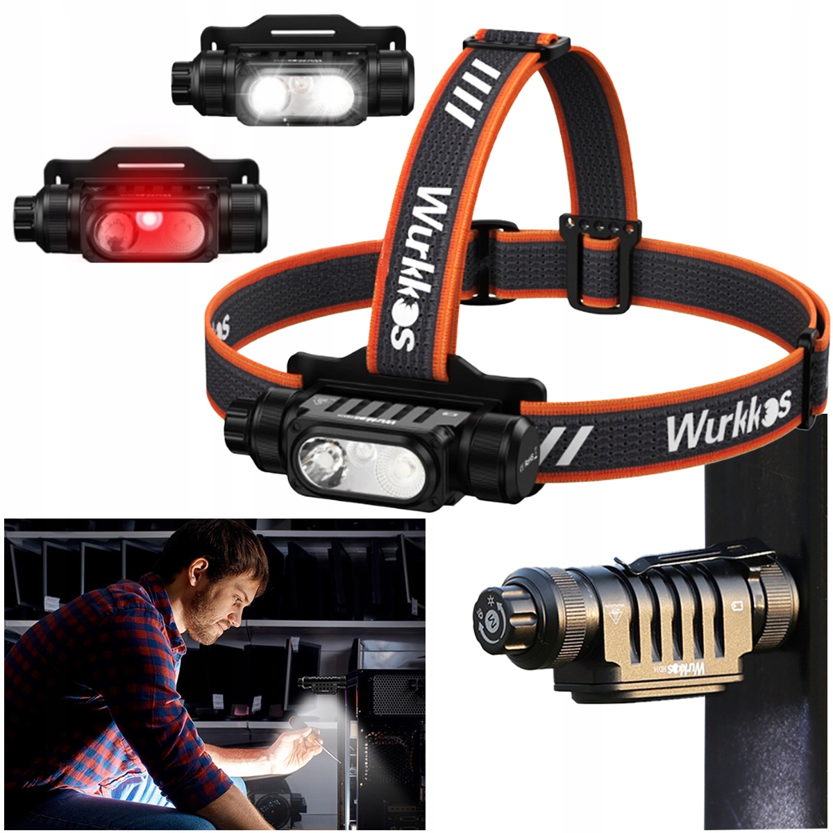 Wurkkos Lat Cz HD16 Latarka czołowa Led Wurkkos HD16 2500 lm Usb-c