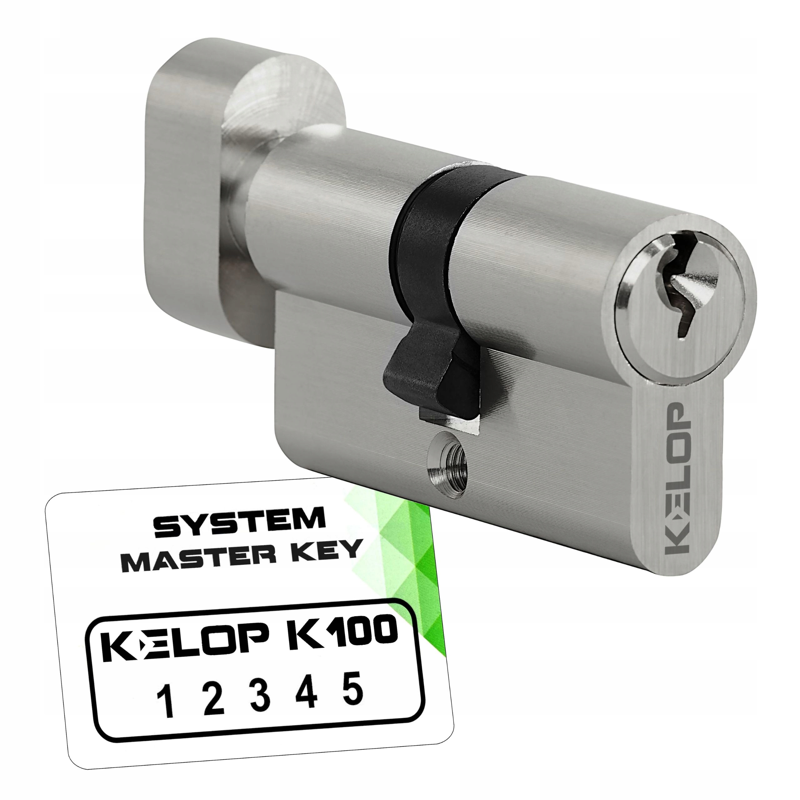 Vložka Kelop K100 35/50G s niklovým knoflíkem, systém master key