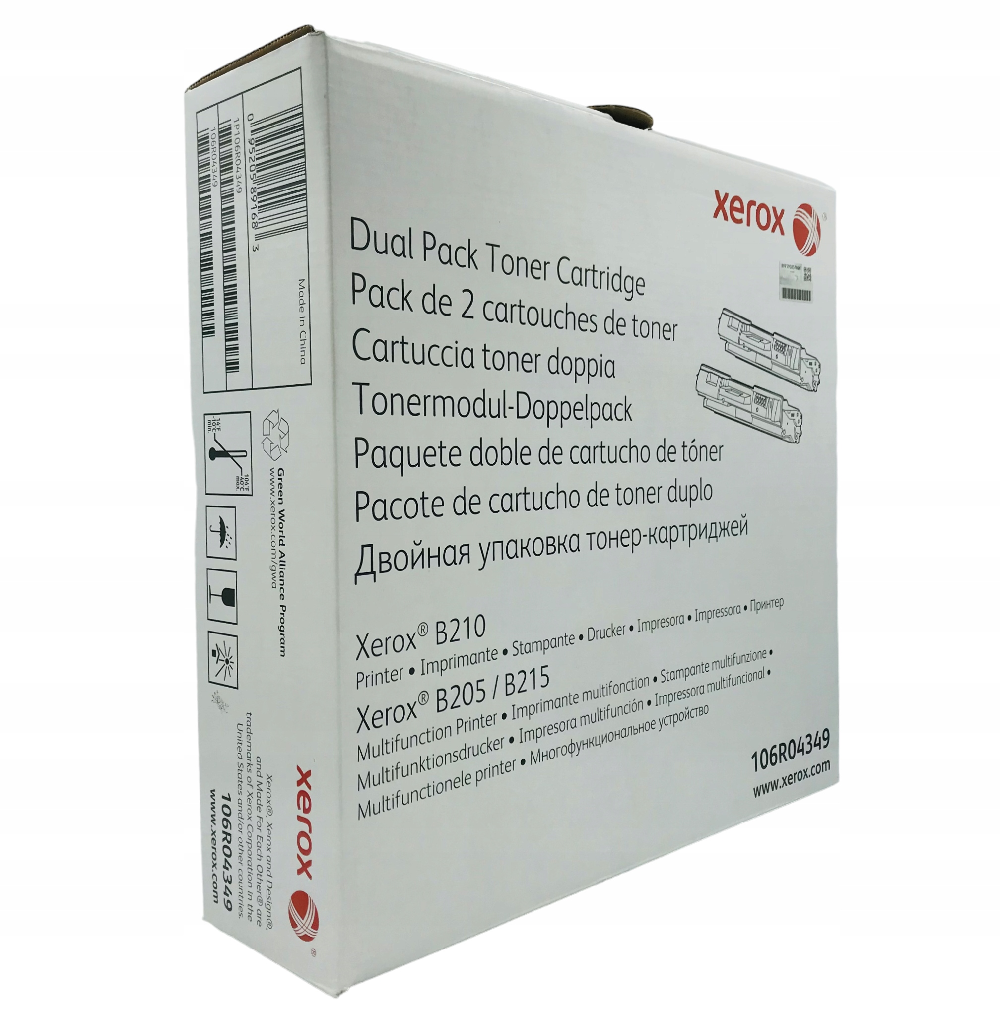 Toner do Xerox B210 Xerox B205 B215 Dwupak Xerox 106R04349 Black Oryginalny Producent Xerox