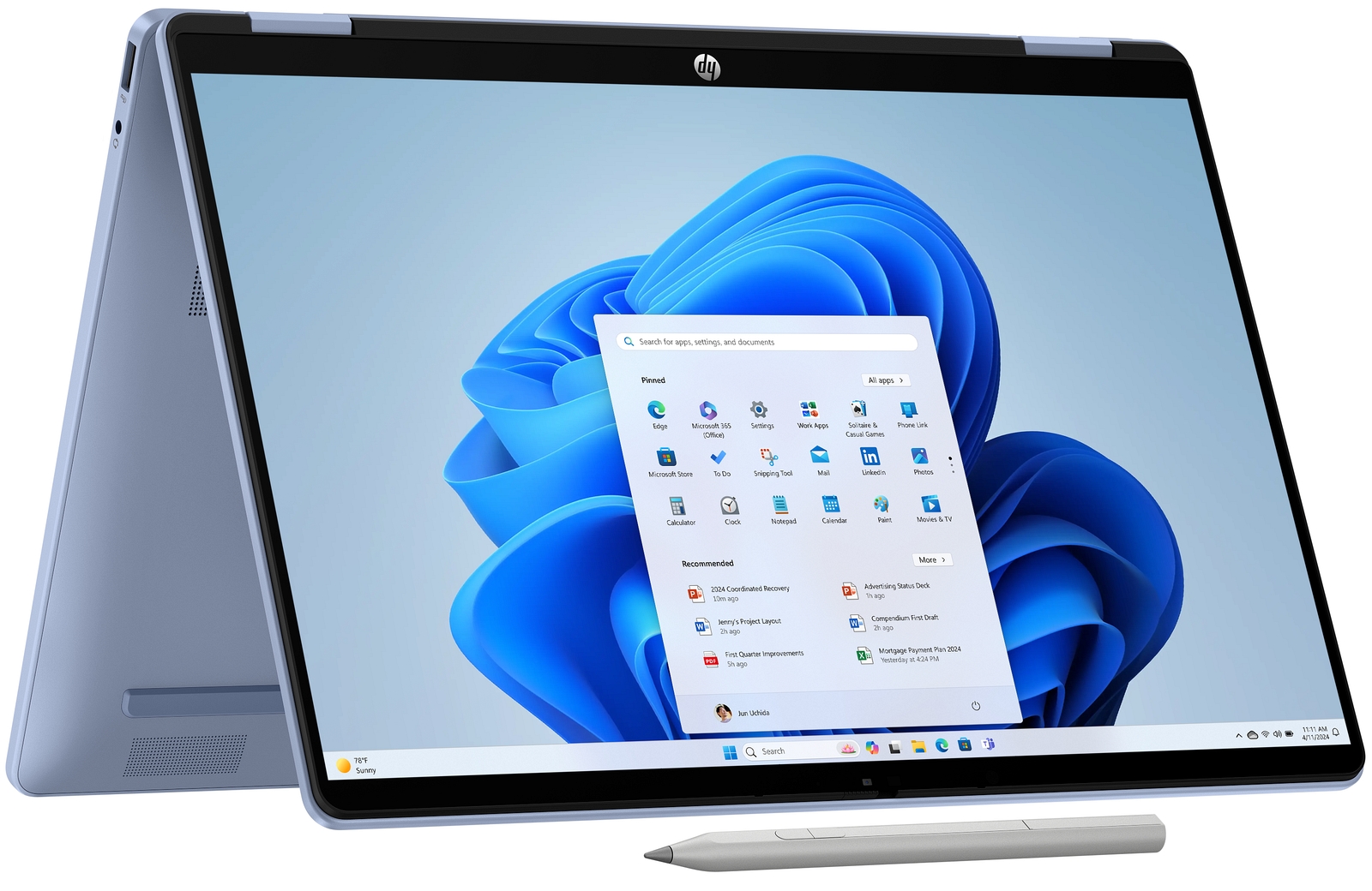 Dotykowy 2w1 Hp OmniBook 5 Flip 14 2K Ips Intel 7 150U 24GB 1TB Win11 Pen