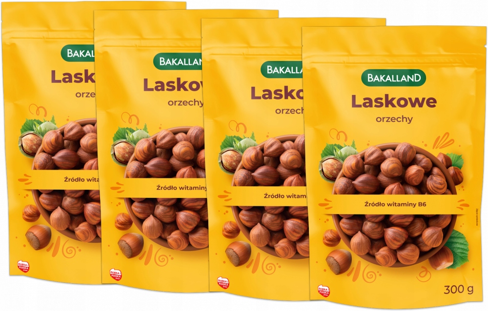 Orzechy laskowe łuskane orzech laskowy 300g 0,3kg Bakalland x4