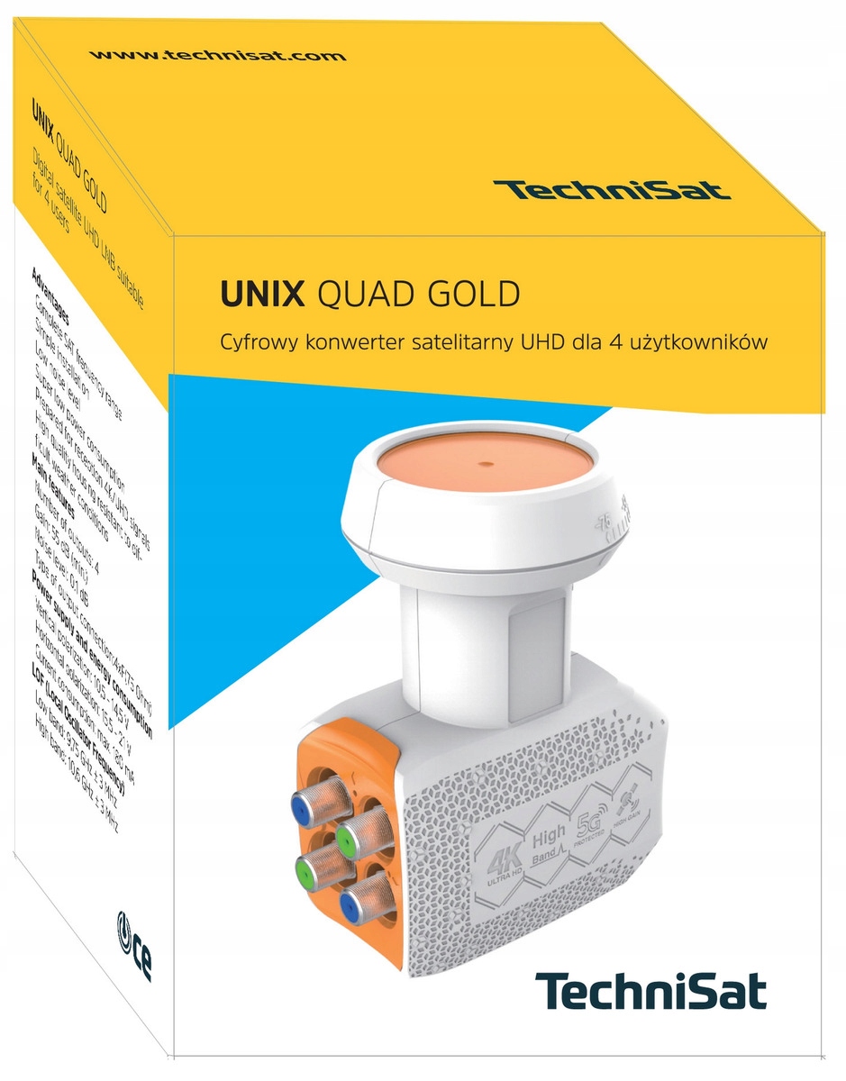 Konwerter poczwórny TECHNISAT Unix Quad 40mm Marka TechniSat