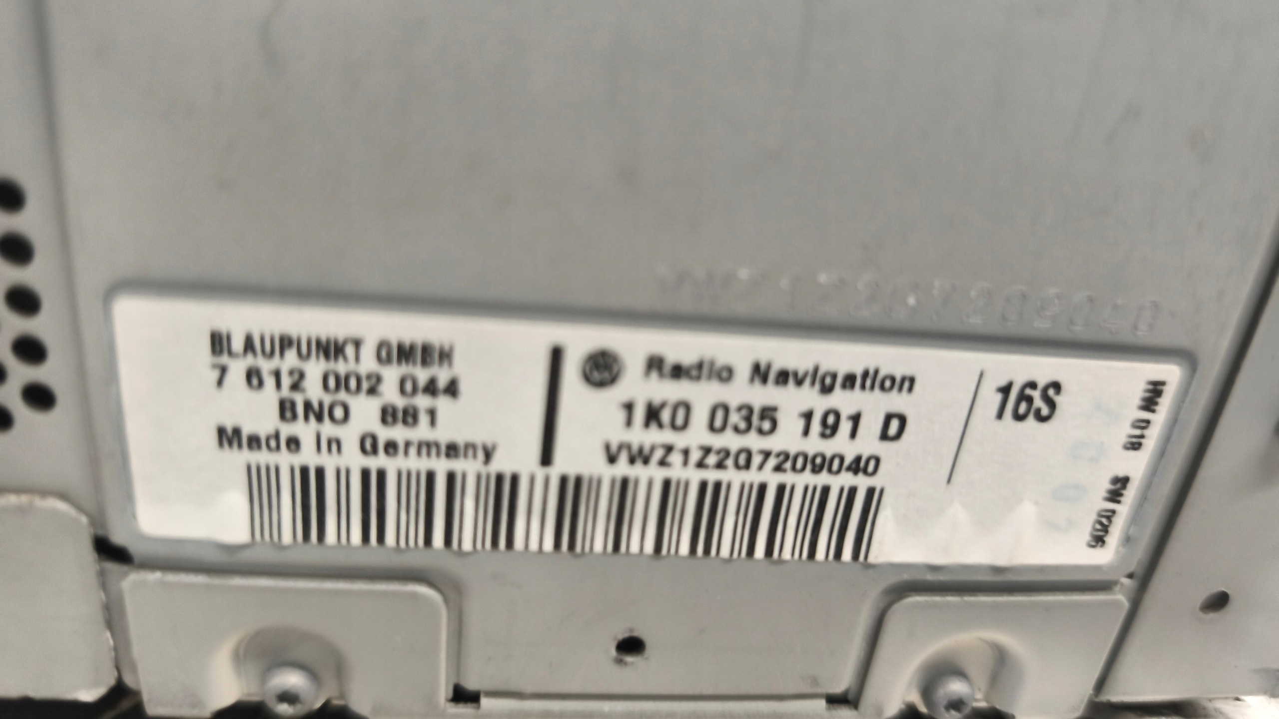 RADIO CD 1K0035191D VW JETTA 2007r