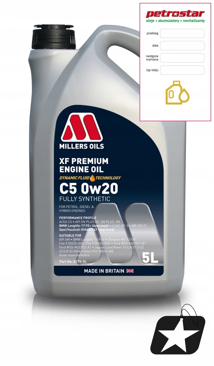 Millers Xf Premium C5/C6 0W20 5L