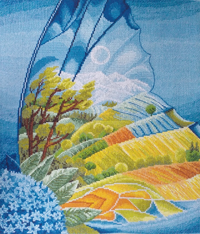 Křížková výšivka Vyšívací sada bez potisku