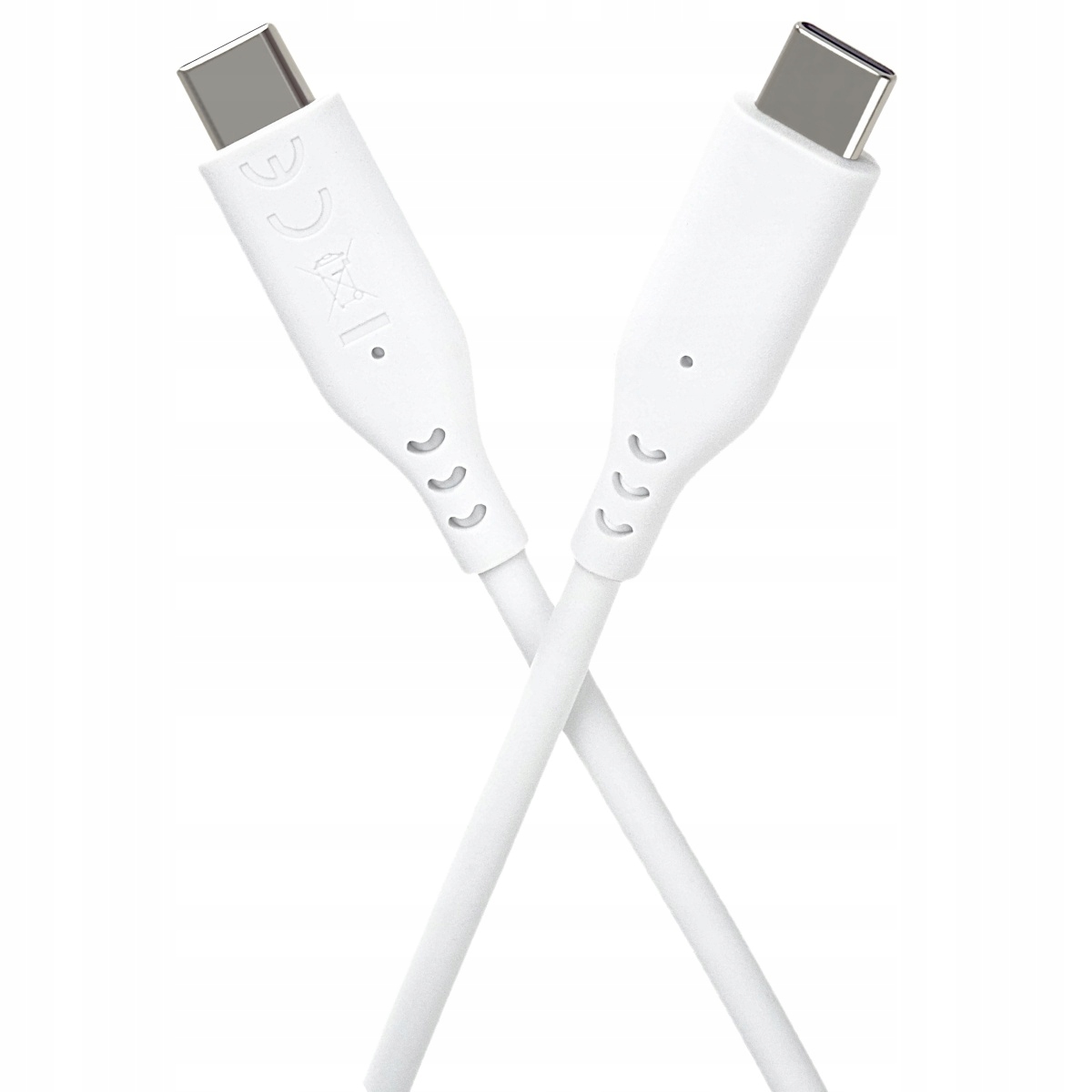 PremiumCord Silikonowy kabel Usb-c 60 W 480Mb/s biały miękki 1,5m PD3 QC4