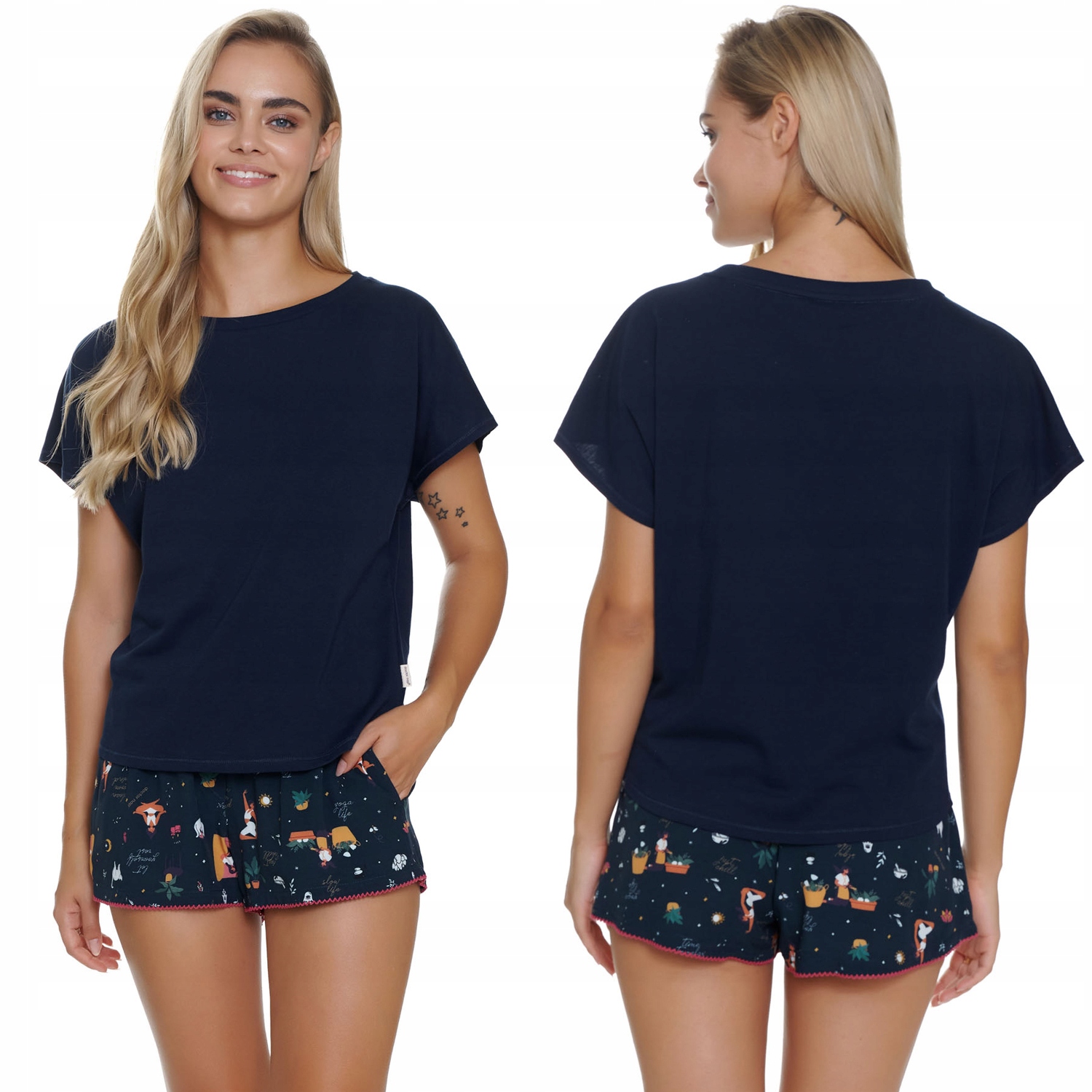 Doctor Nap PM.5306 navy blue XL tmavě modrá Noční Pyžamo