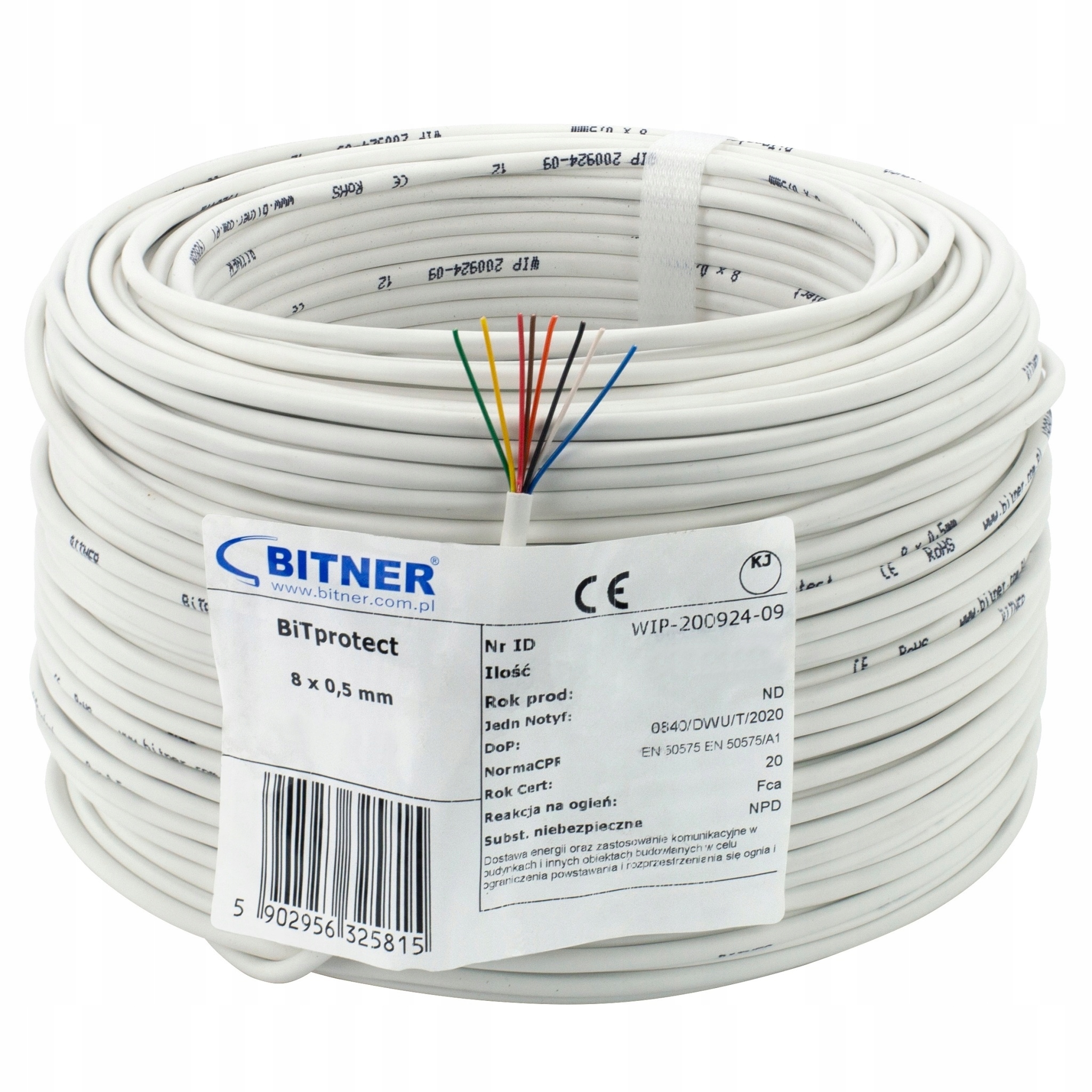 Przewód Kabel Domofon Alarm Bitprotect Ytdy 8 8x0,5 Bitner 100M Miedź Drut