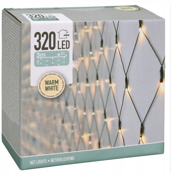 

Siatka na Żywopłot 320LED Lampki na ogrodzenie