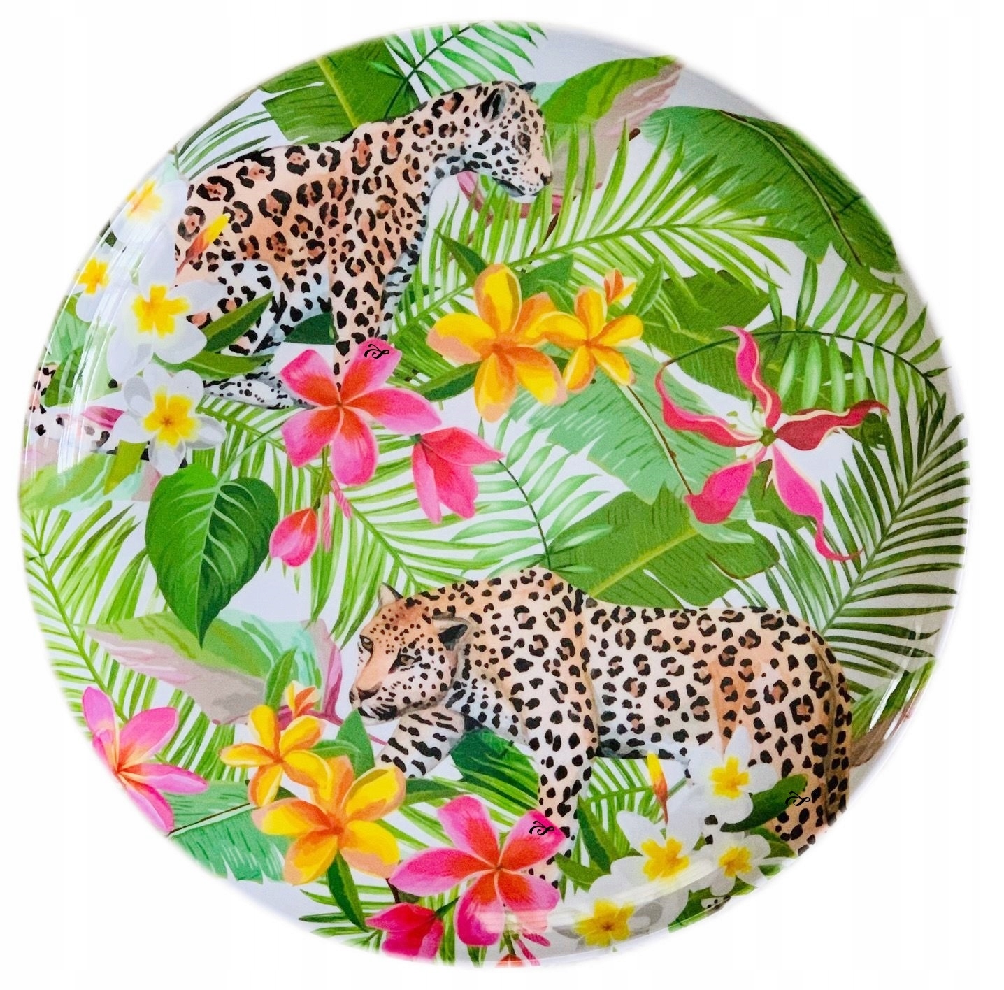 

Duży Talerz Z Melaminy Taca Półmisek Ø 25 Lampart